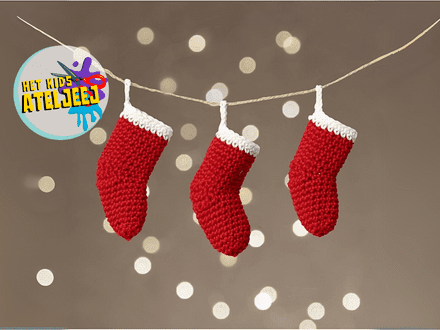 Het Kids Ateljeej - Workshop haak je eigen kerstsokken versiering!