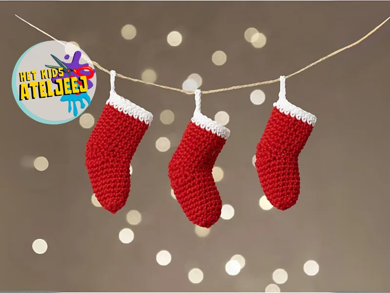 Het Kids Ateljeej - Workshop haak je eigen kerstsokken versiering!