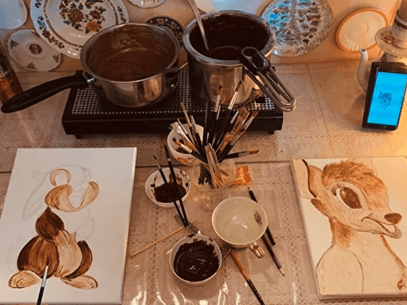 Schilderen met chocolade workshop 