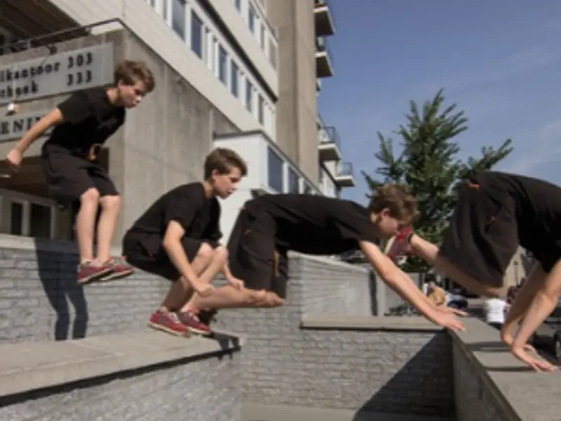Freerunning clinic: Springen, klimmen en landen